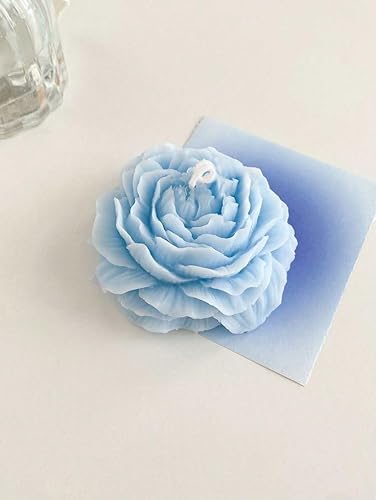 Peony Flower Candles | Handcrafted | Oudh Scented | Valentine & New Year Gifting Party Decoration | 100% Soy Wax, 80 gm Each (Pack of 2)