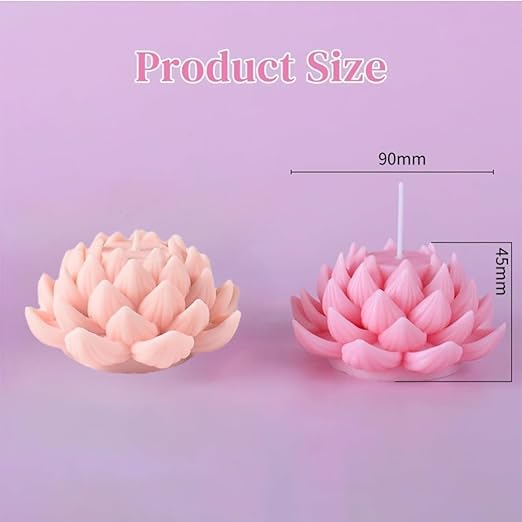 Lotus Flower Decorative Candles, White, Set of 4, Floating Design, Perfect for Home Decor, Gifting, Return Gifts, ambiance