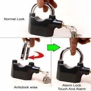Heavy Duty Anti-Theft Alarm Padlock with Motion Sensor � Waterproof Security Lock with Siren for Home, Gate, Bike, Warehouse, and More(with 3 Keys)