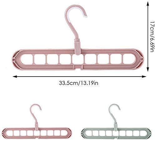9 in 1 Magic Hanger Storage Rack Adjustable Anti-Slip Hanger Hooks Closet Tie Scarf Organize Holder Pants Clothing Drying Rack.