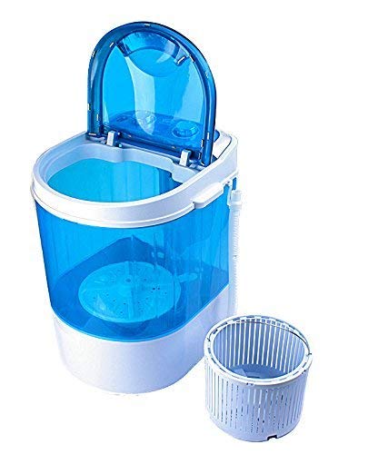 Portable 6  kg 2 Star Single Tub Top Load Mini Washing Machine with 1.5 kg Dryer Basket (Blue) - with 1 year Spare Supply Warranty Model -DMR 30-1208