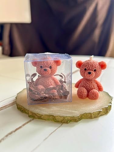 Multicolor Teddy Bear Scented Candle, Vanilla, Pack of 10 – Birthday & Gift Candle Set for Home, Parties, Special Occasions,