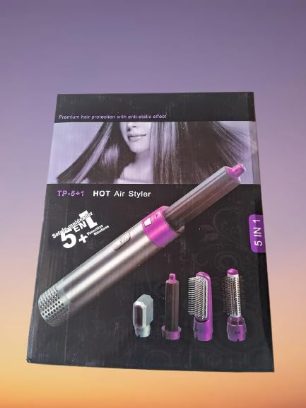 TP-5+1 5-in-1 Hot Air Hair Styler with Anti-Static Technology | Hair Dryer, Curler, Straightener, Volumizer & Brush Combo for Women