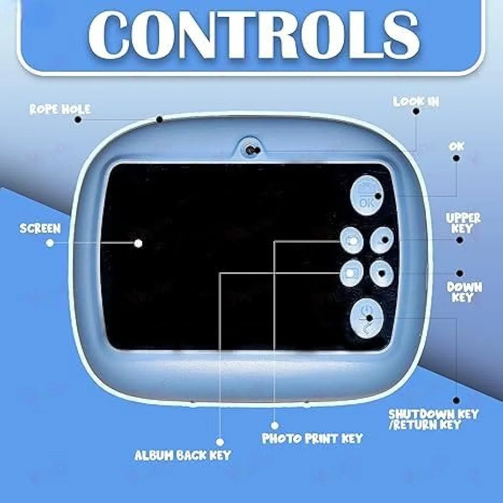 Instant Print Camera for Kids | Digital Camera with 1080P Videos SLR 