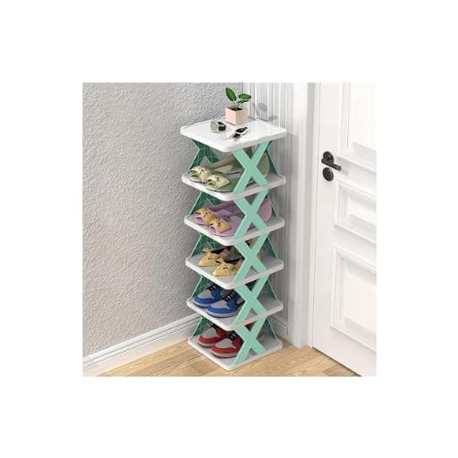 6-Layer Stackable Shoe Rack for Home | Space Saving Plastic Shoe Stand for Entryway & Bedroom
