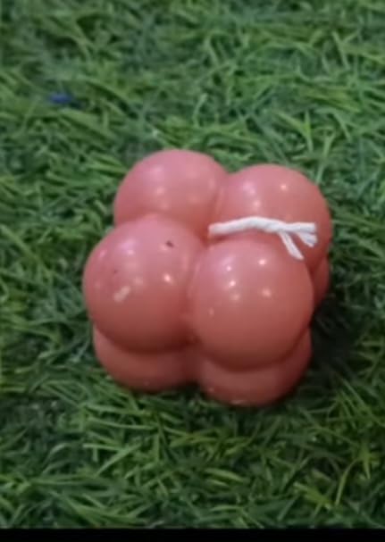 Multicolor Bubble Candle - 4 Small Cute Candles Cube Soy Wax Candles, Home Decor Candle, Scented Candle Set 4 Pieces, Home Use and Gifting (Small)