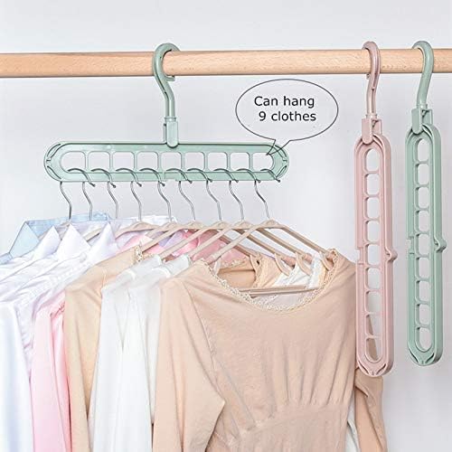 9 in 1 Magic Hanger Storage Rack Adjustable Anti-Slip Hanger Hooks Closet Tie Scarf Organize Holder Pants Clothing Drying Rack.