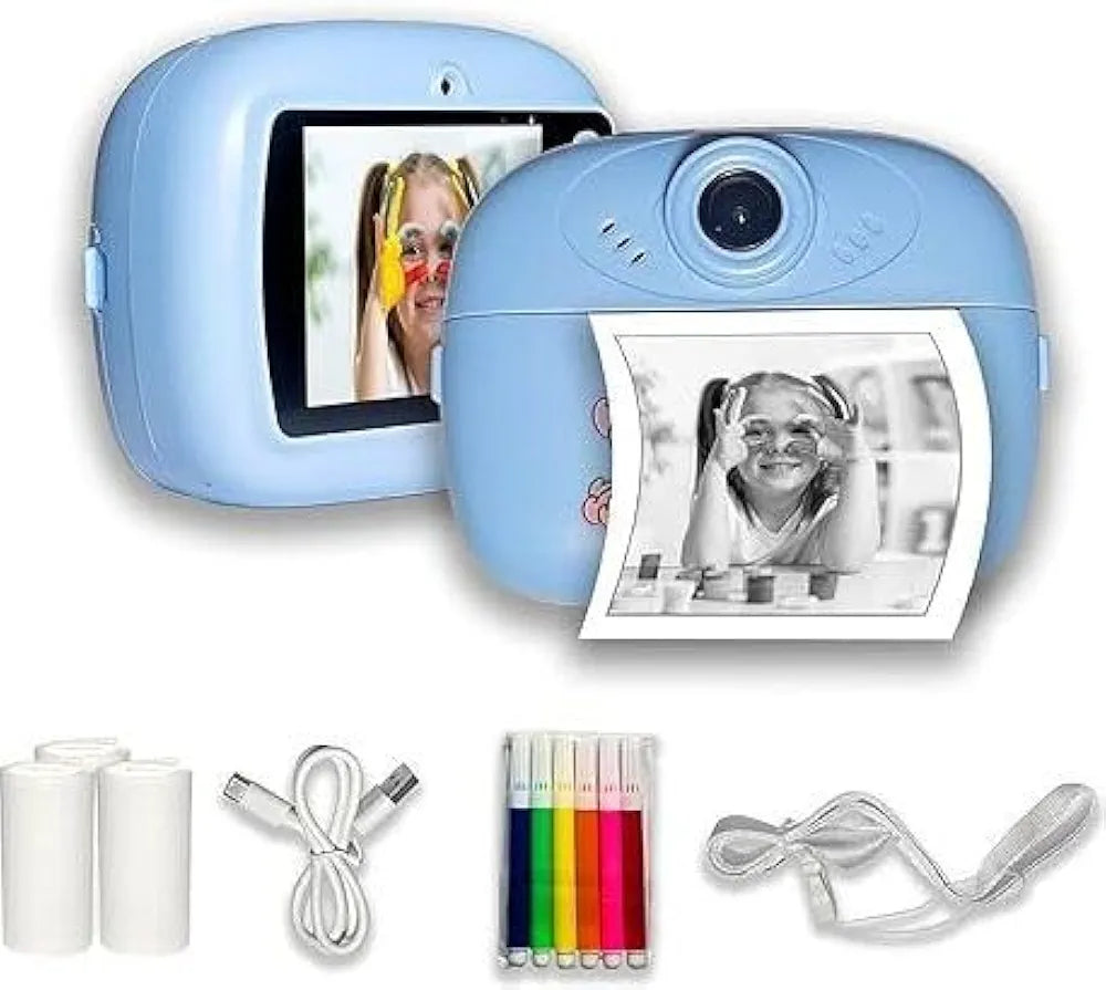 Instant Print Camera for Kids | Digital Camera with 1080P Videos SLR 