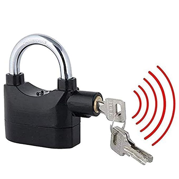 Heavy Duty Anti-Theft Alarm Padlock with Motion Sensor � Waterproof Security Lock with Siren for Home, Gate, Bike, Warehouse, and More(with 3 Keys)