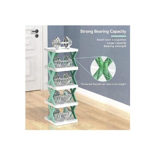 6-Layer Stackable Shoe Rack for Home | Space Saving Plastic Shoe Stand for Entryway & Bedroom