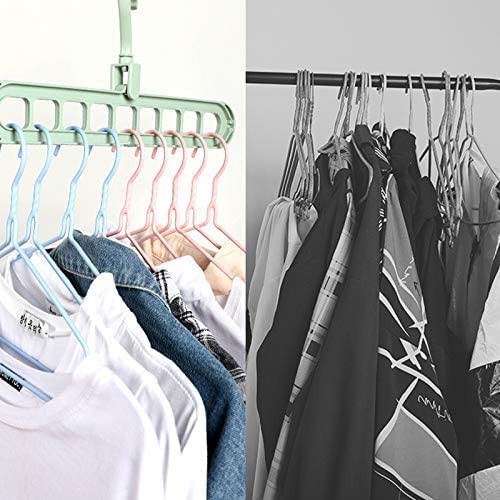 9 in 1 Magic Hanger Storage Rack Adjustable Anti-Slip Hanger Hooks Closet Tie Scarf Organize Holder Pants Clothing Drying Rack.