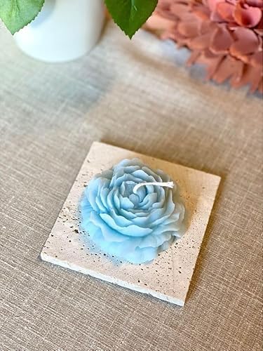 Peony Flower Candles | Handcrafted | Oudh Scented | Valentine & New Year Gifting Party Decoration | 100% Soy Wax, 80 gm Each (Pack of 2)