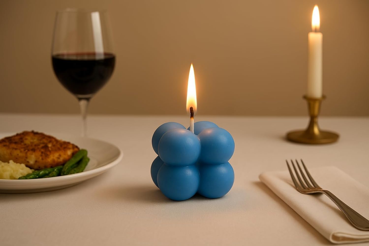 Bubble Candle, Decorative Cube Shape Hand-Poured, Long-Lasting Aromatherapy Candle for Home Decor, Gift Eco-Friendly (Pack of 2) (Big Bubble Cube)