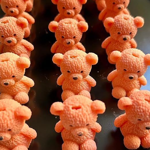 Multicolor Teddy Bear Scented Candle, Vanilla, Pack of 10 – Birthday & Gift Candle Set for Home, Parties, Special Occasions,