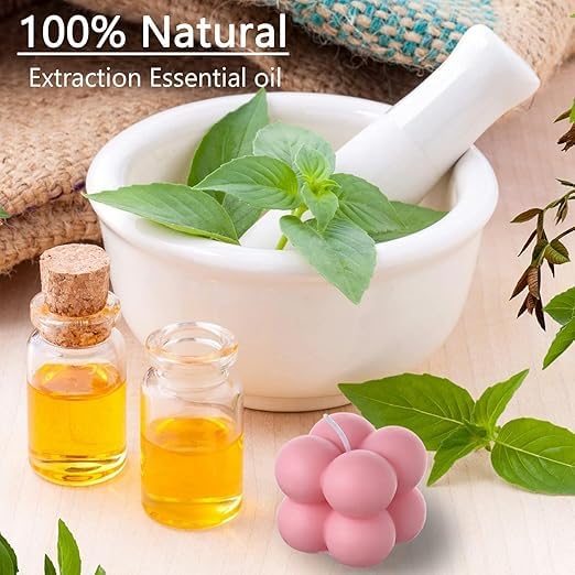 Multicolor Bubble Candle - 4 Small Cute Candles Cube Soy Wax Candles, Home Decor Candle, Scented Candle Set 4 Pieces, Home Use and Gifting (Small)