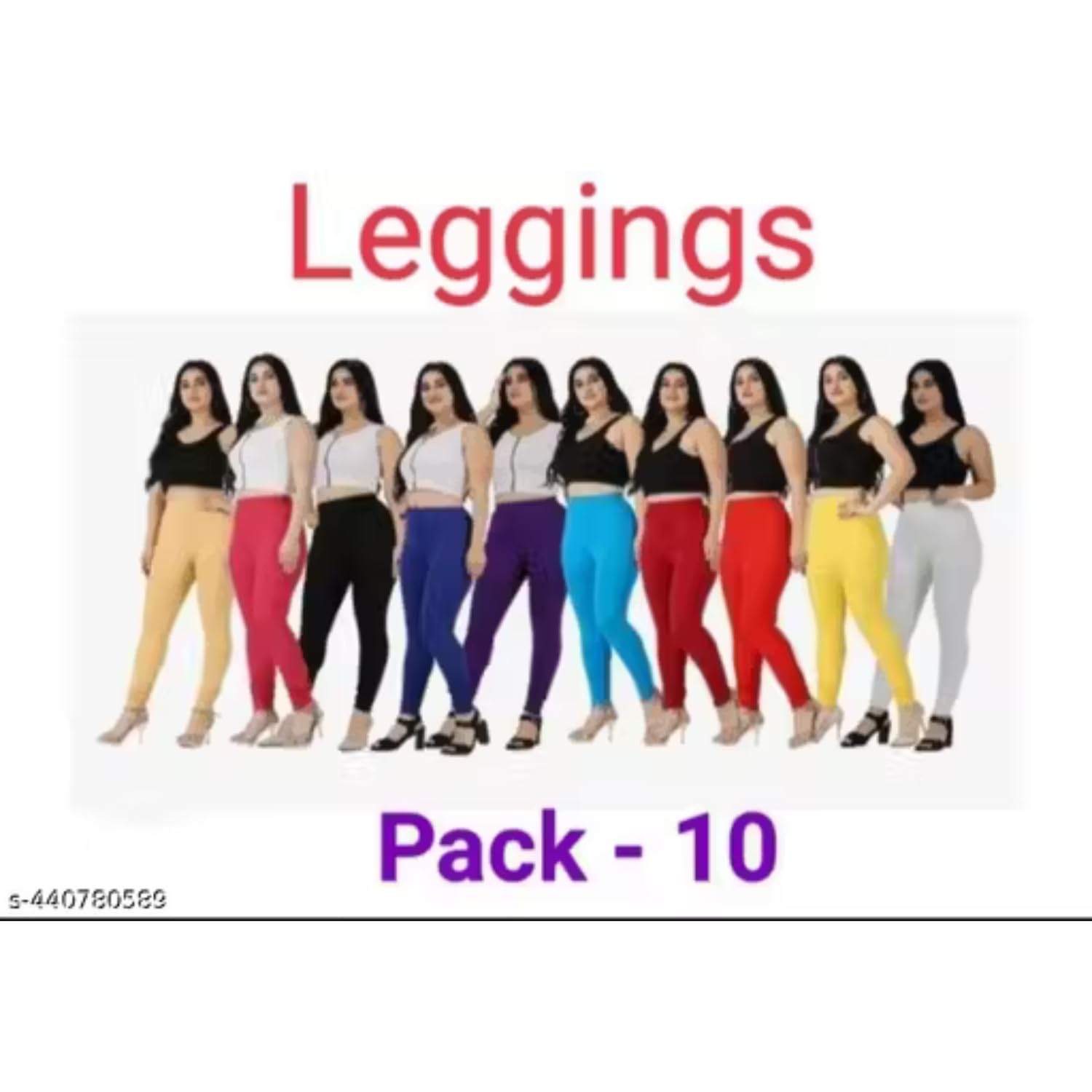 Women's Multicolor Leggings Pack of 3 | Solid Viscose Lycra Stretchable Leggings for Girls & Women | Combo Set for Kurta, Kurti, Tops & Dresses
