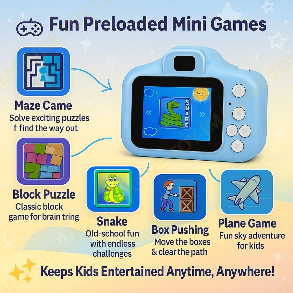 Mini Portable Thermal Printer – Bluetooth Wireless Photo & Label Printer for Kids with 1 Paper Roll – 57mm Black & White Pocket Printer for Mobile, School, Stickers (Assorted)