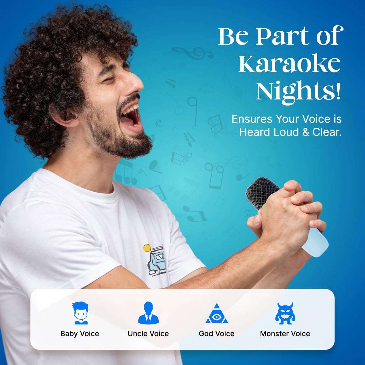 Newly Launched Fusion Tunes 10W Mini Bluetooth Speaker, Wireless Karaoke Mic, 8Hrs Playtime, Vivid RGB Lights, Voice Effects, Multi-Play Modes BT5.1/TF Card & Type-C Charging (Light Pink)