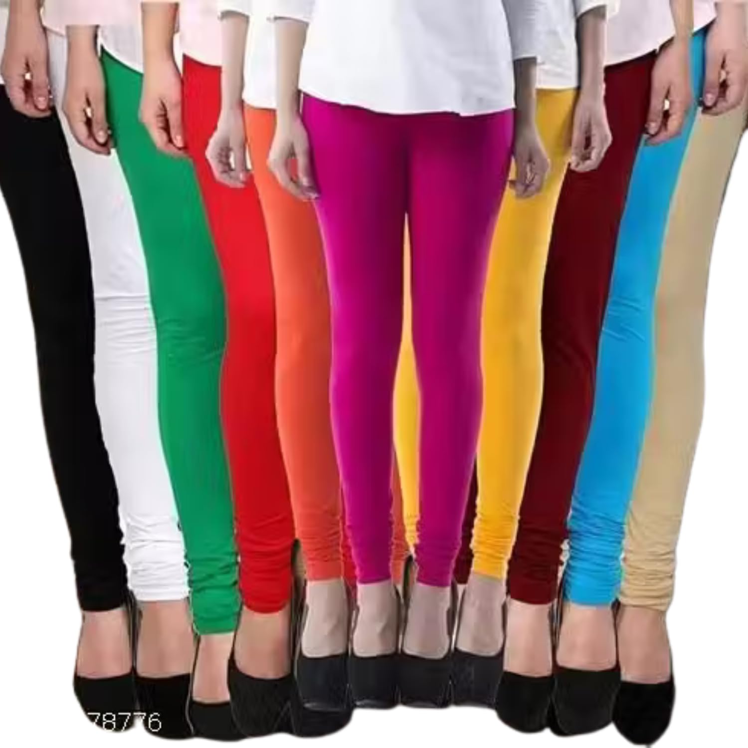 Women's Multicolor Leggings Pack of 3 | Solid Viscose Lycra Stretchable Leggings for Girls & Women | Combo Set for Kurta, Kurti, Tops & Dresses