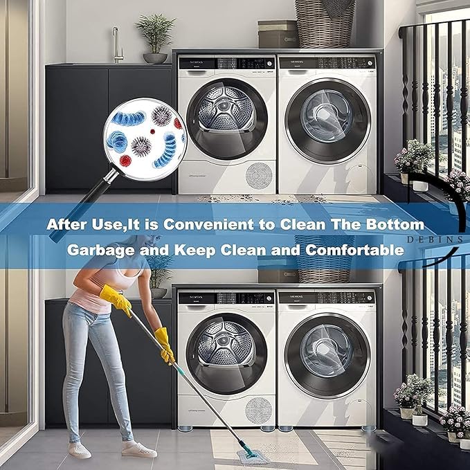 Rubber Pack of 4 Washer Dryer Anti Vibration Pads with Suction Cup Feet, Fridge Washing Machine Leveling Feet Anti Walk Pads Shock Absorber Furniture Lifting Base (4 Piece)