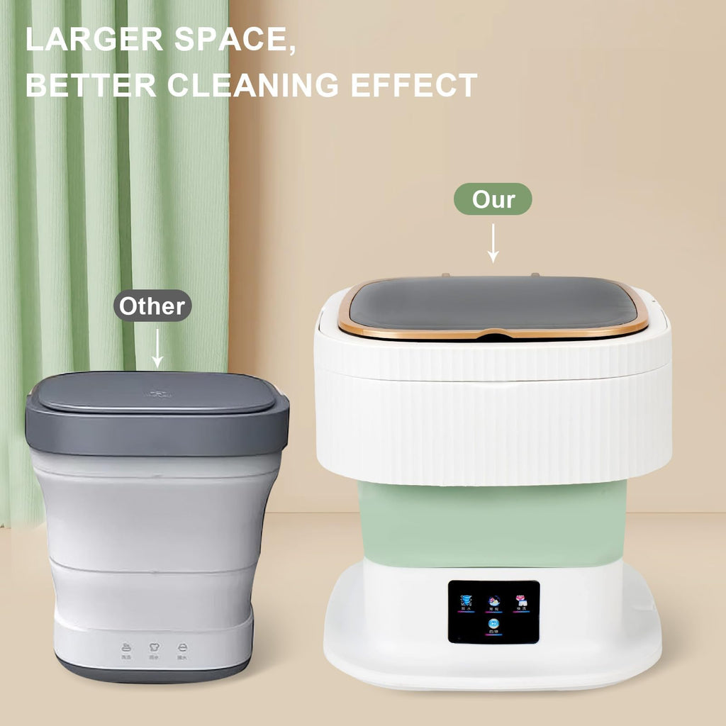 Portable Mini Washing Machine 15L with Upgraded Spin Basket, Compact Clothes Washer for Underwear, Baby Clothes & Small Items, Ideal for Home, Apartments, RV Tours, Dormitories & Hotels