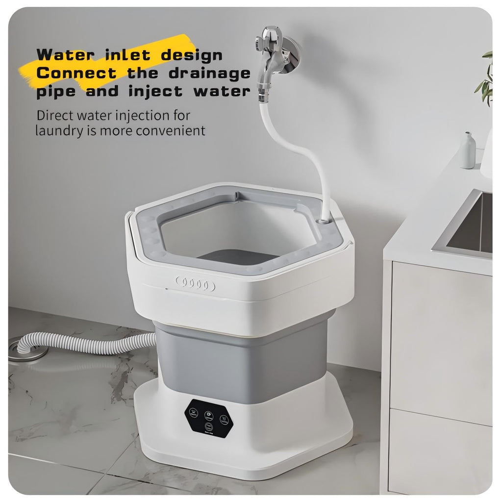 Portable Mini Washing Machine 15L with Upgraded Spin Basket, Compact Clothes Washer for Underwear, Baby Clothes & Small Items, Ideal for Home, Apartments, RV Tours, Dormitories & Hotels