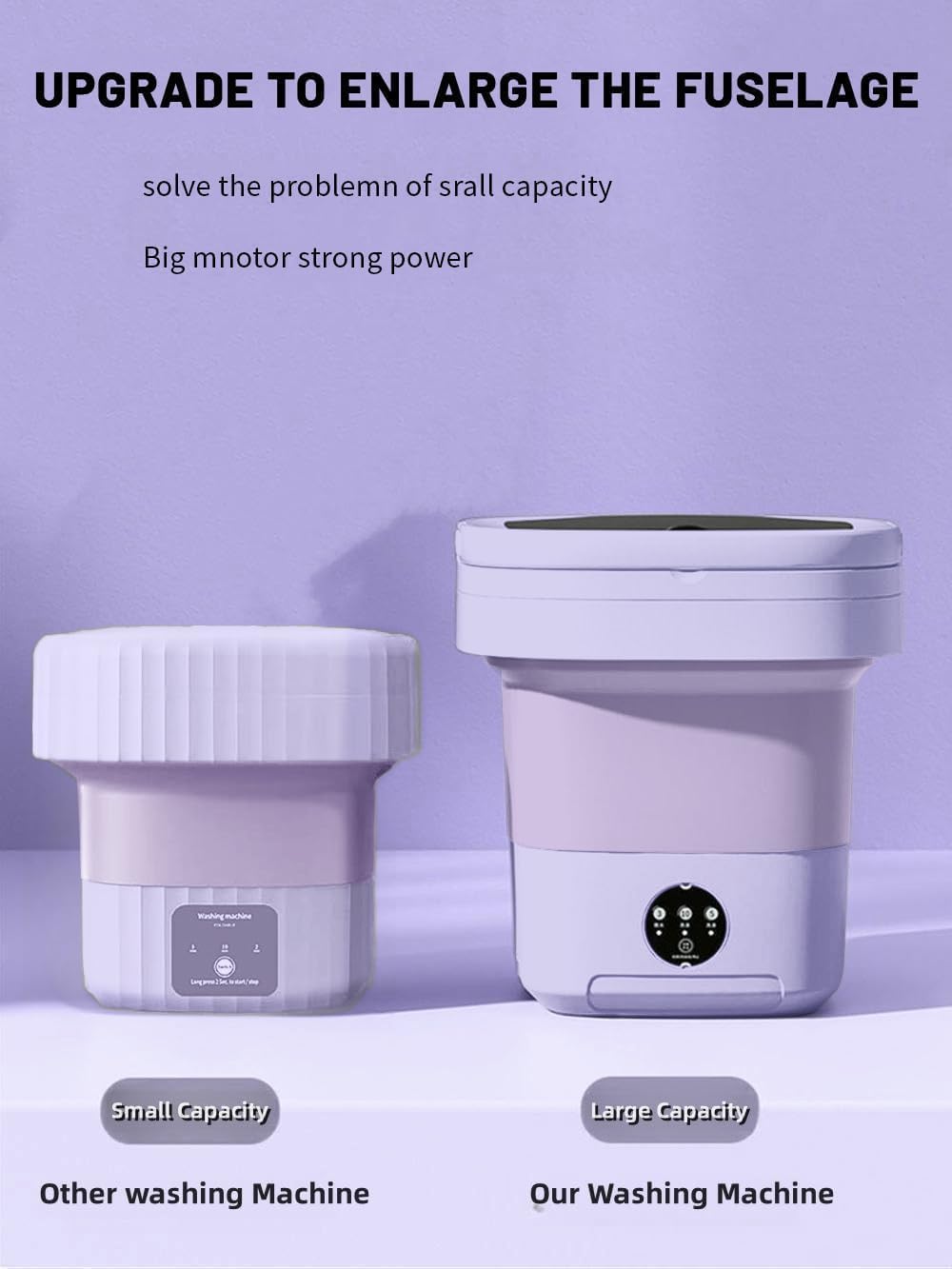 Portable Mini Washing Machine 15L with Upgraded Spin Basket, Compact Clothes Washer for Underwear, Baby Clothes & Small Items, Ideal for Home, Apartments, RV Tours, Dormitories & Hotels