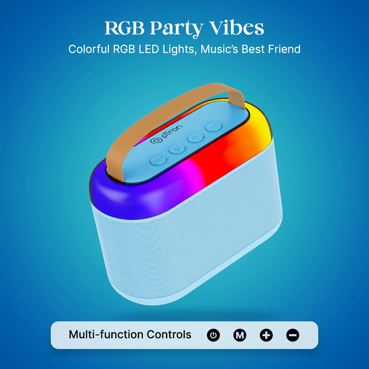 Newly Launched Fusion Tunes 10W Mini Bluetooth Speaker, Wireless Karaoke Mic, 8Hrs Playtime, Vivid RGB Lights, Voice Effects, Multi-Play Modes BT5.1/TF Card & Type-C Charging (Light Pink)