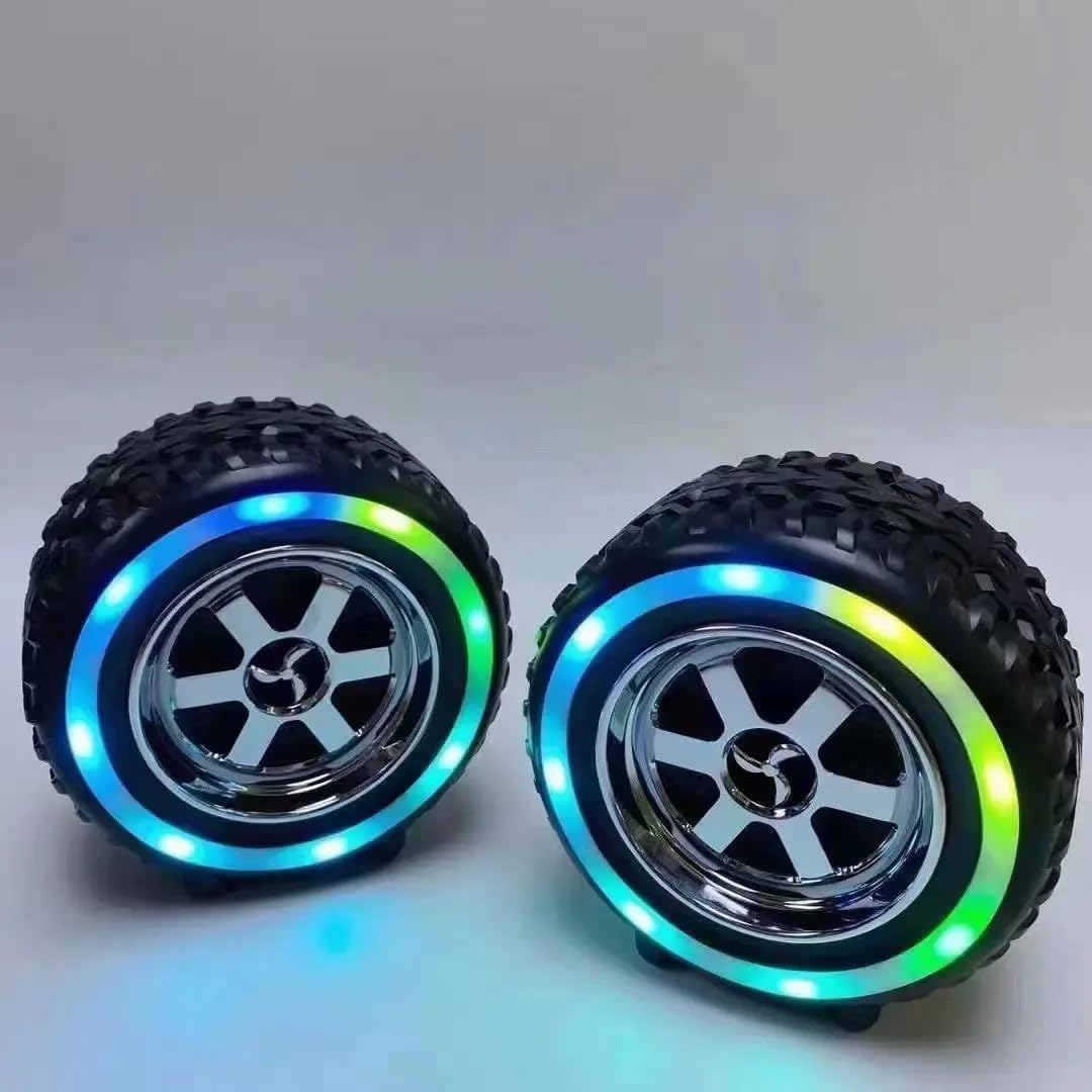 Pii Tech i-Ride, Stylish 10W Bluetooth Wireless Speaker, 360? Surround Sound, Powerful Bass, FM Radio, Colorful LED Lights, AUX Micro SD & USB, Type C Charging, 8 Hours Playtime