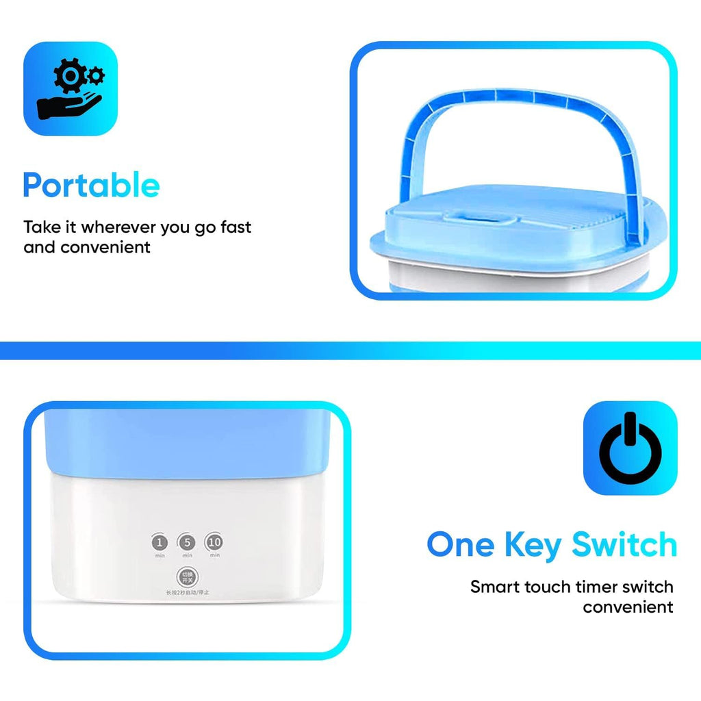 Portable Mini Washing Machine 15L with Upgraded Spin Basket, Compact Clothes Washer for Underwear, Baby Clothes & Small Items, Ideal for Home, Apartments, RV Tours, Dormitories & Hotels