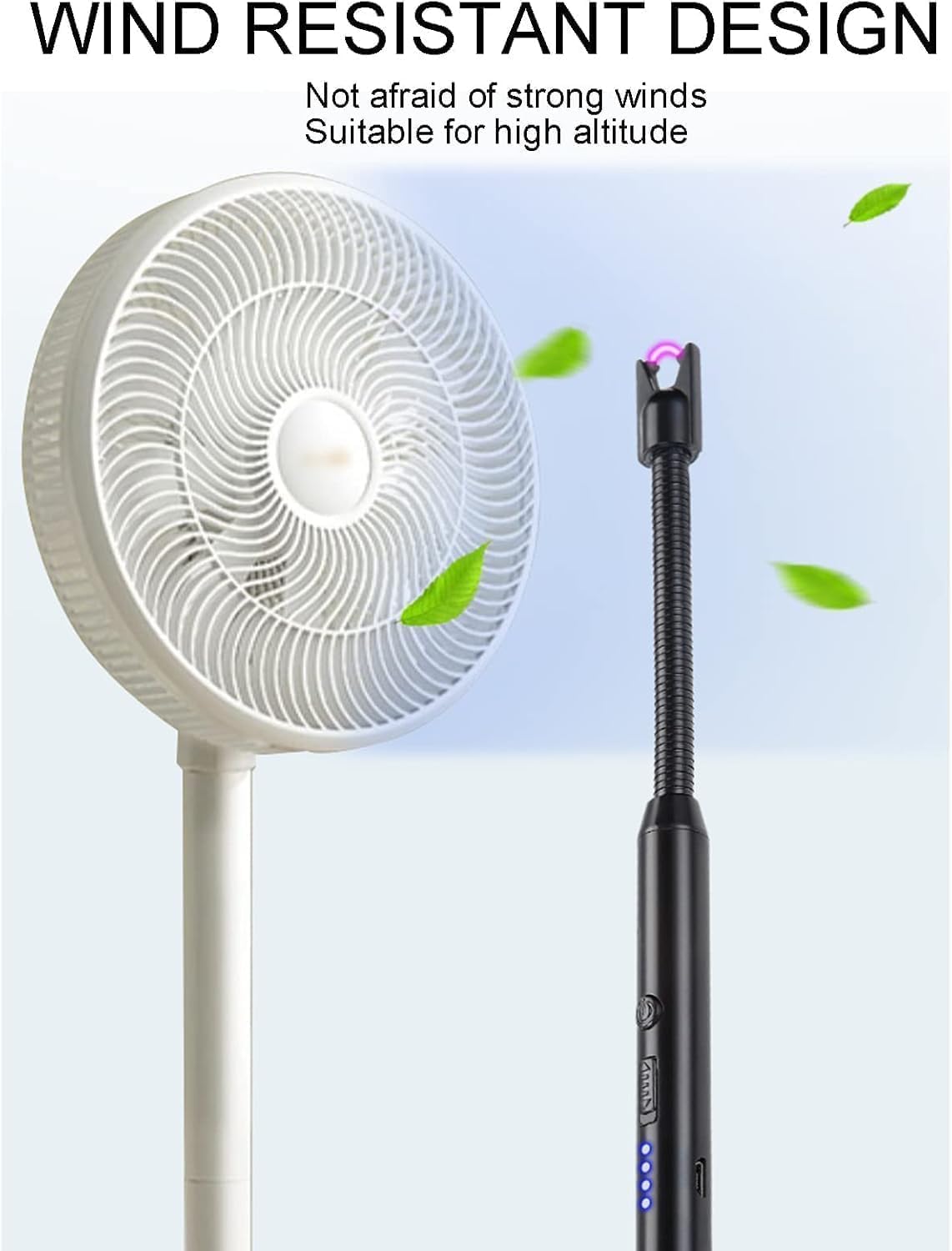 Gas Lighter for Kitchen use c-Type Rechargeable Electric lighters for Kitchen Cooking Gas Stove Candles BBQ Pooja, 360� Flexible Neck Arc USB Plasma Lighter Windproof - 400 Uses in Single Charge