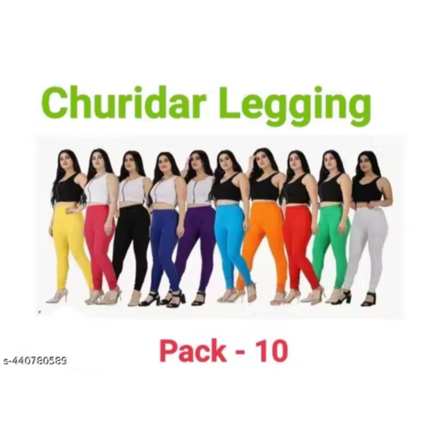 Women's Multicolor Leggings Pack of 3 | Solid Viscose Lycra Stretchable Leggings for Girls & Women | Combo Set for Kurta, Kurti, Tops & Dresses