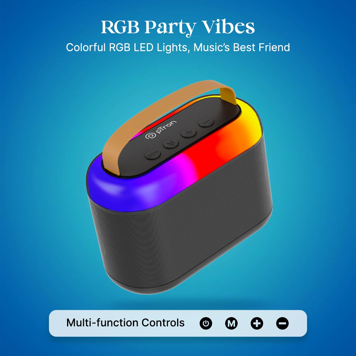 Newly Launched Fusion Tunes 10W Mini Bluetooth Speaker, Wireless Karaoke Mic, 8Hrs Playtime, Vivid RGB Lights, Voice Effects, Multi-Play Modes BT5.1/TF Card & Type-C Charging (Light Pink)
