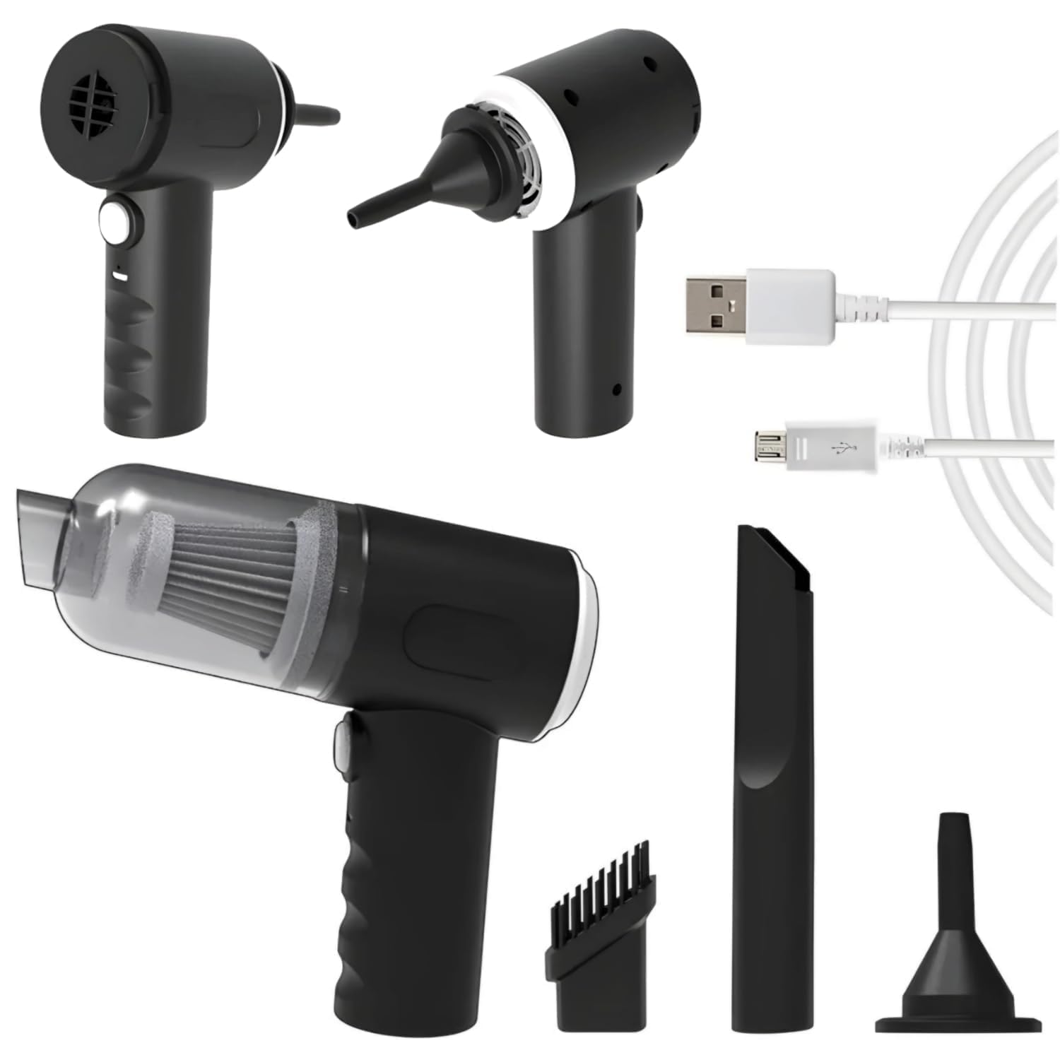 Powerful 3-in-1 Vacuum Cleaner for Car & Home � Compact, Cordless, Wet & Dry, Blower Function, Mini & Portable for Sofa, Dust, and Deep Cleaning - Portable Vacuum Cleaner for car, Bike and Sofa.