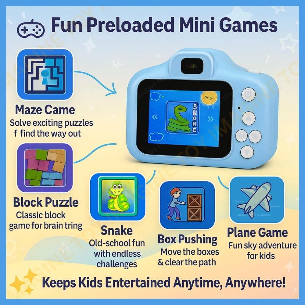 Mini Portable Thermal Printer – Bluetooth Wireless Photo & Label Printer for Kids with 1 Paper Roll – 57mm Black & White Pocket Printer for Mobile, School, Stickers (Assorted)