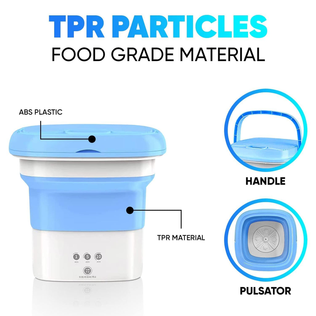 Portable Mini Washing Machine 15L with Upgraded Spin Basket, Compact Clothes Washer for Underwear, Baby Clothes & Small Items, Ideal for Home, Apartments, RV Tours, Dormitories & Hotels