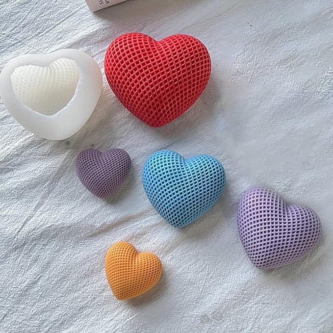 (Multicolor) Heart Candle Combo - Scented Gift for Your Loved One - for Couples, Girlfriend, Boyfriend, Wife, Husband, Fiancée