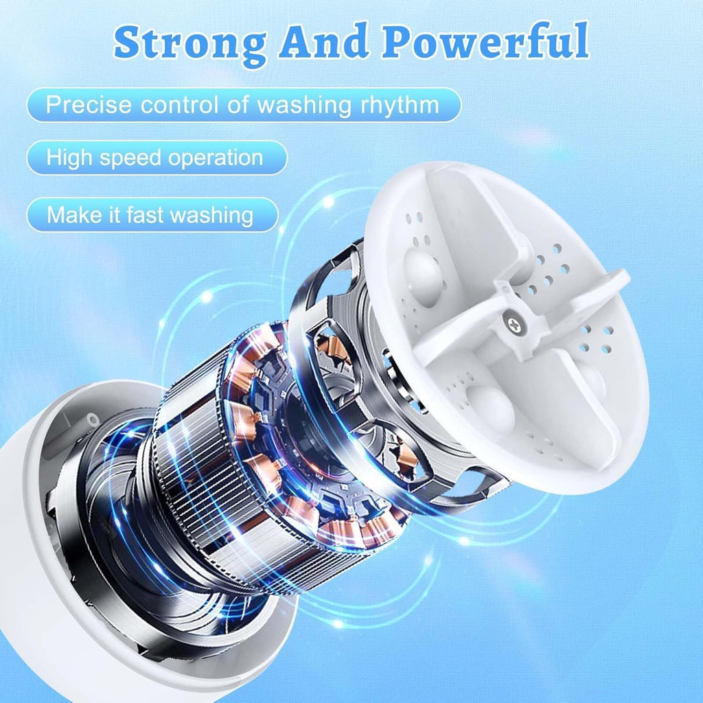 Mini Washing Machine Turbine Washing Machine Washing Machine Door Hinge Ultrasonic Lightweight Turbo Washer with USB Cable - for Home Camping Dorms Business College Rooms