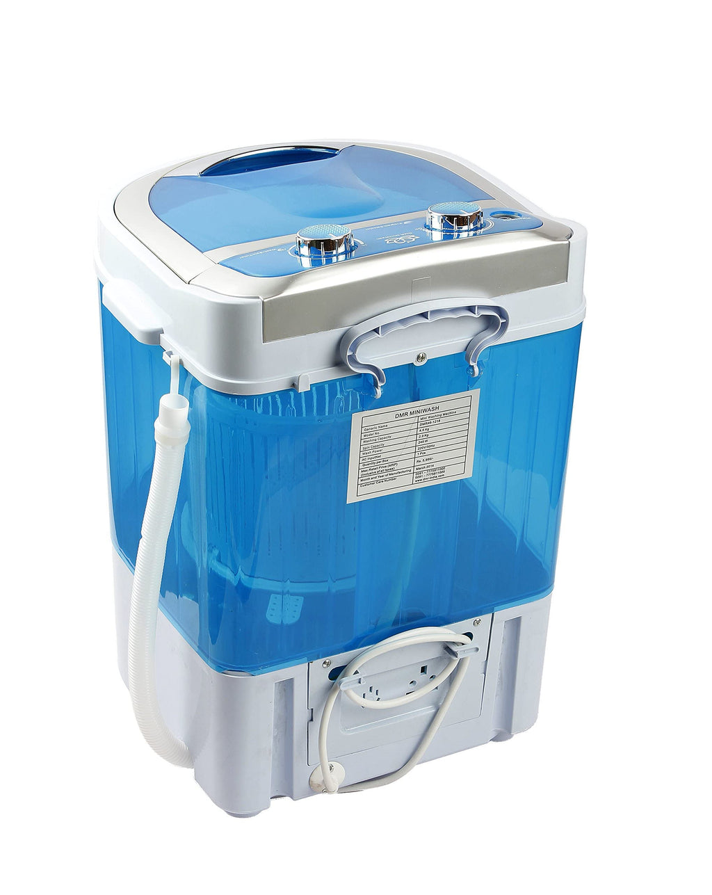 Portable 6  kg 2 Star Single Tub Top Load Mini Washing Machine with 1.5 kg Dryer Basket (Blue) - with 1 year Spare Supply Warranty Model -DMR 30-1208