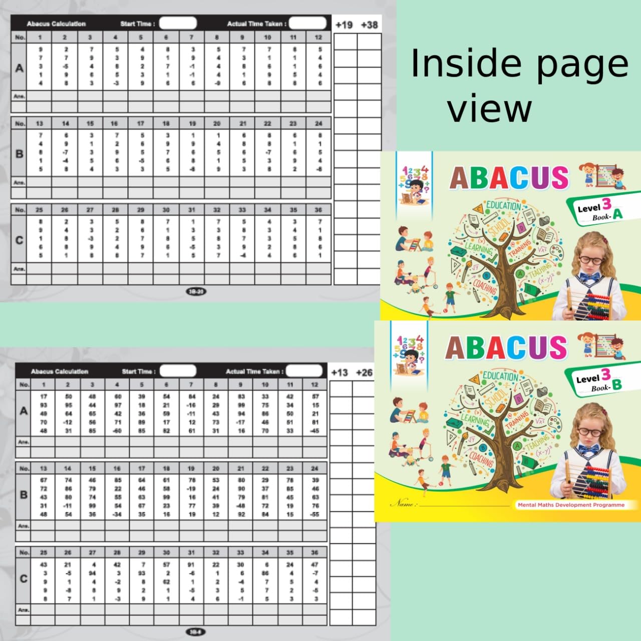 Abacus Books Level 0 to Level 8 (A & B) 18 Combo Practice Workbooks (Pack of 18) | Ages 4 & Up | Engaging Learning for Kids