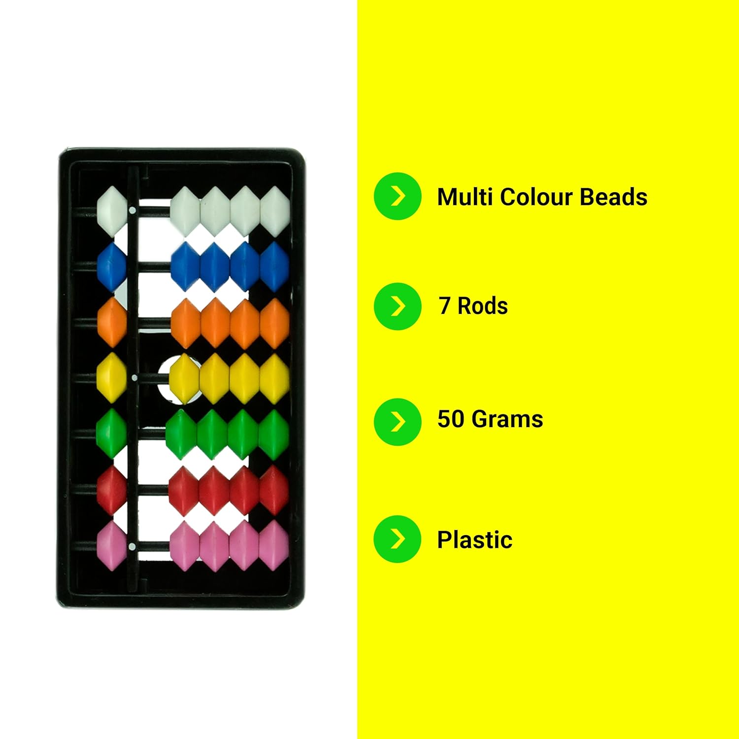 Abacus – 7 Rods Abacus-Multi Colour Beads | Mathematic Counting Toy for Kid’s| Mind Games | Birthday Gift’s for Boys and Girls|