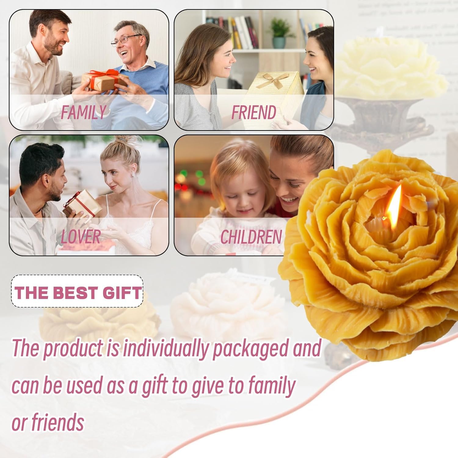 Bubble Candle, Decorative Cube Shape Hand-Poured, Long-Lasting Aromatherapy Candle for Home Decor, Gift Eco-Friendly (Pack of 2) (Big Bubble Cube)