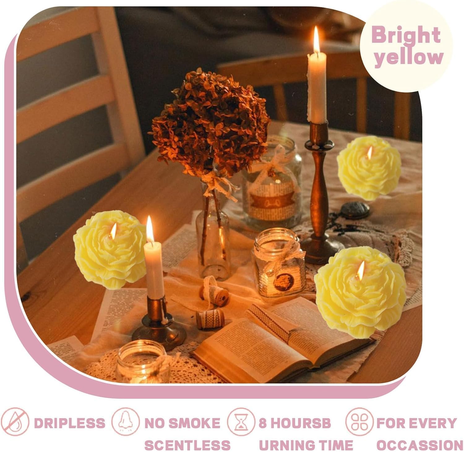 Bubble Candle, Decorative Cube Shape Hand-Poured, Long-Lasting Aromatherapy Candle for Home Decor, Gift Eco-Friendly (Pack of 2) (Big Bubble Cube)