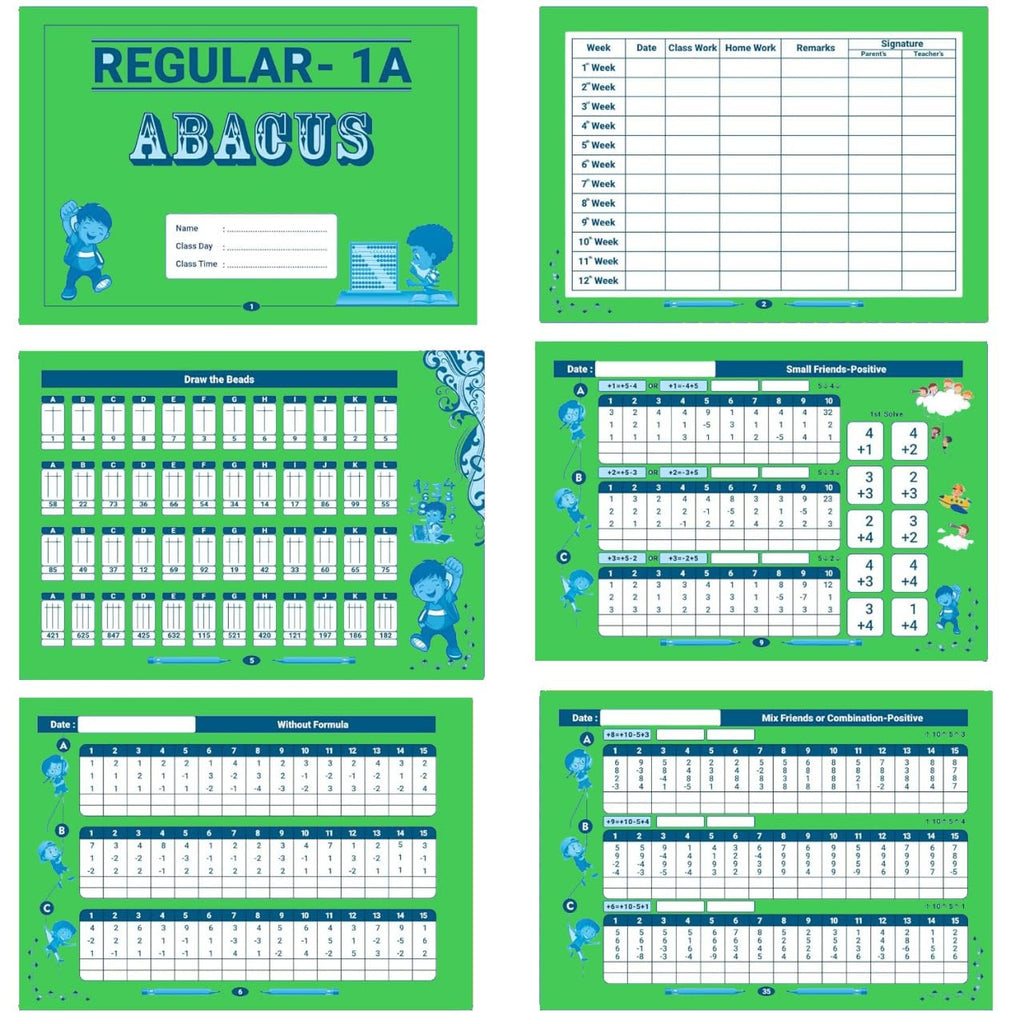 Abacus Books Level 0 to Level 8 (A & B) 18 Combo Practice Workbooks (Pack of 18) | Ages 4 & Up | Engaging Learning for Kids