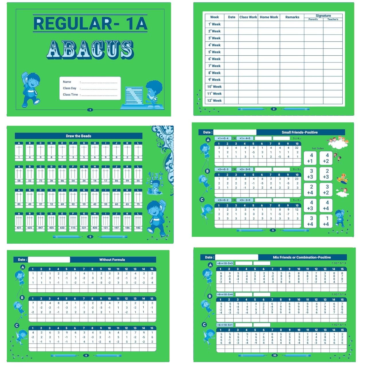 Abacus Books Level 0 to Level 8 (A & B) 18 Combo Practice Workbooks (Pack of 18) | Ages 4 & Up | Engaging Learning for Kids